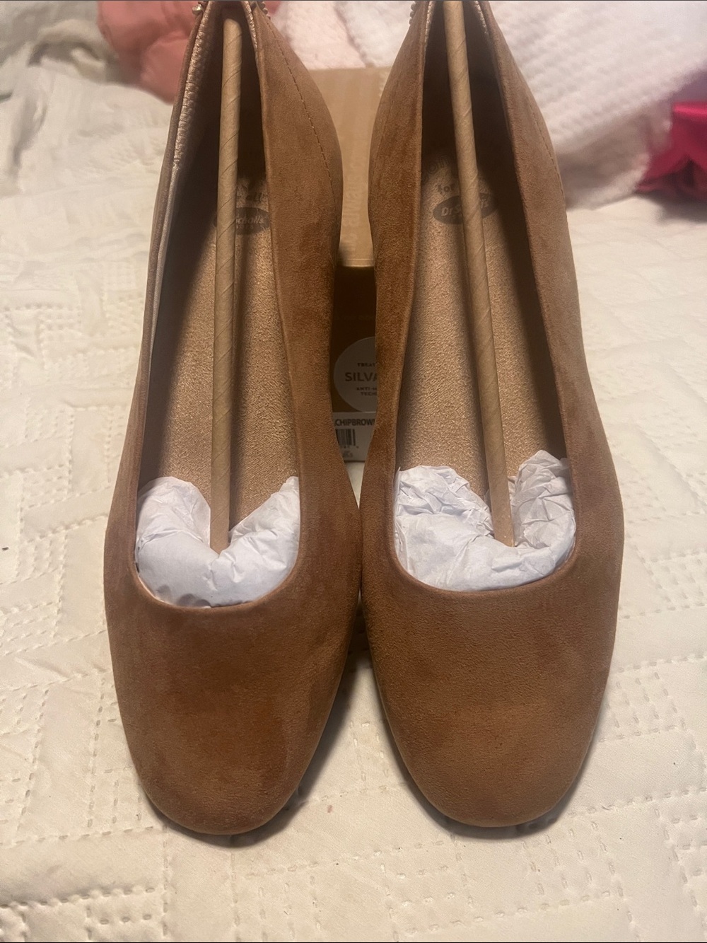 Dr. Scholl's Brown Suede Round Toe Flats